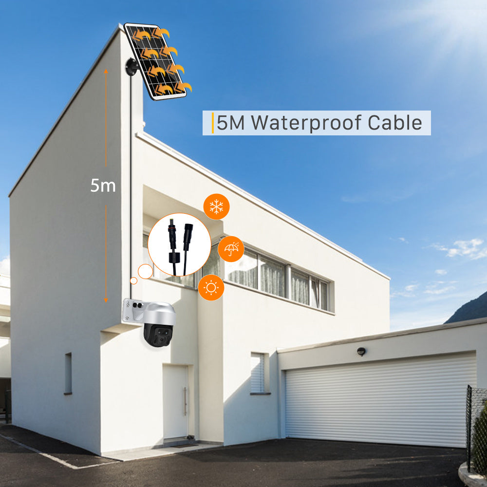 Zonnepaneel Draadloze WiFi Beveiligingscamera – Outdoor IP Camera met Nachtzicht & Bewegingsdetectie