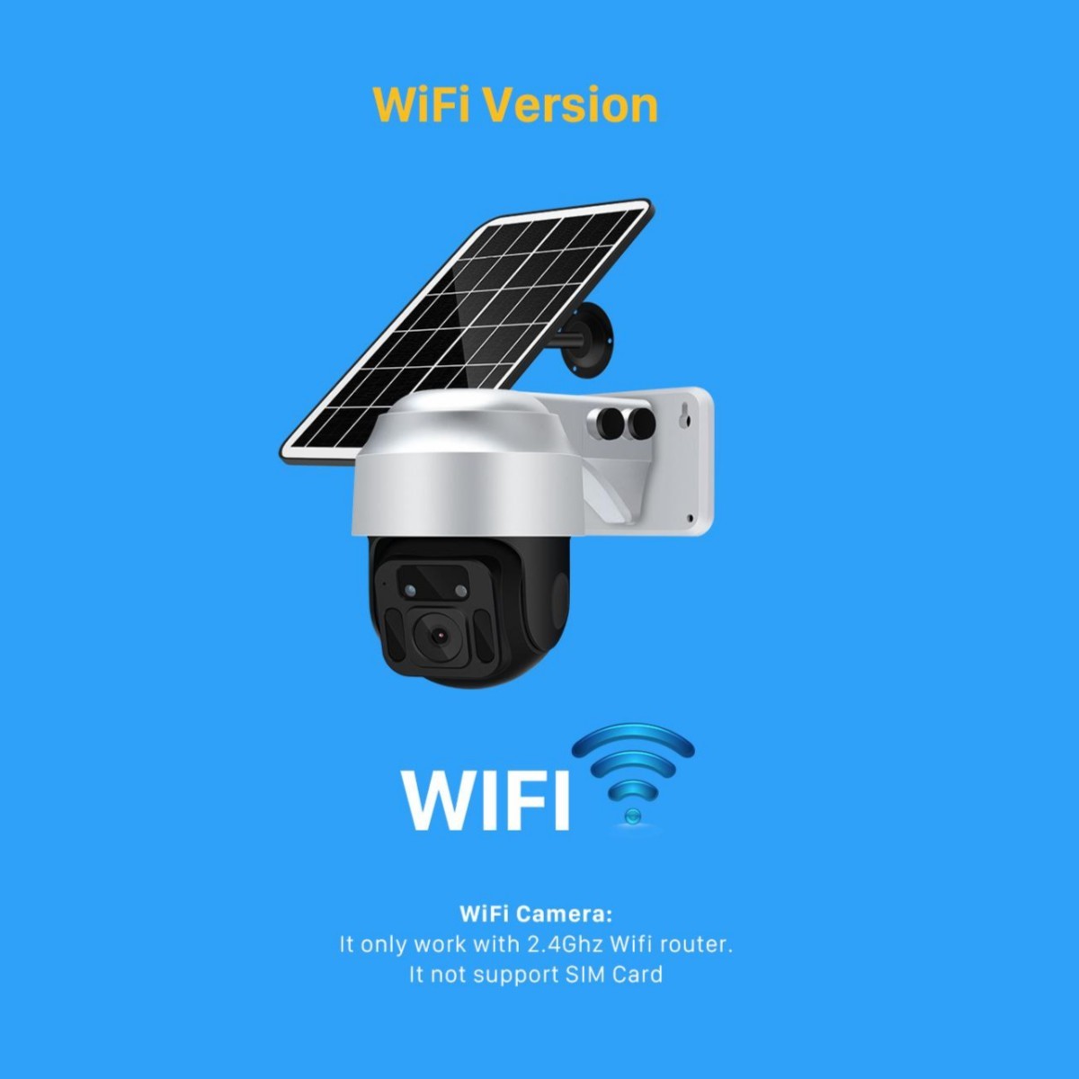 Zonnepaneel Draadloze WiFi Beveiligingscamera – Outdoor IP Camera met Nachtzicht & Bewegingsdetectie