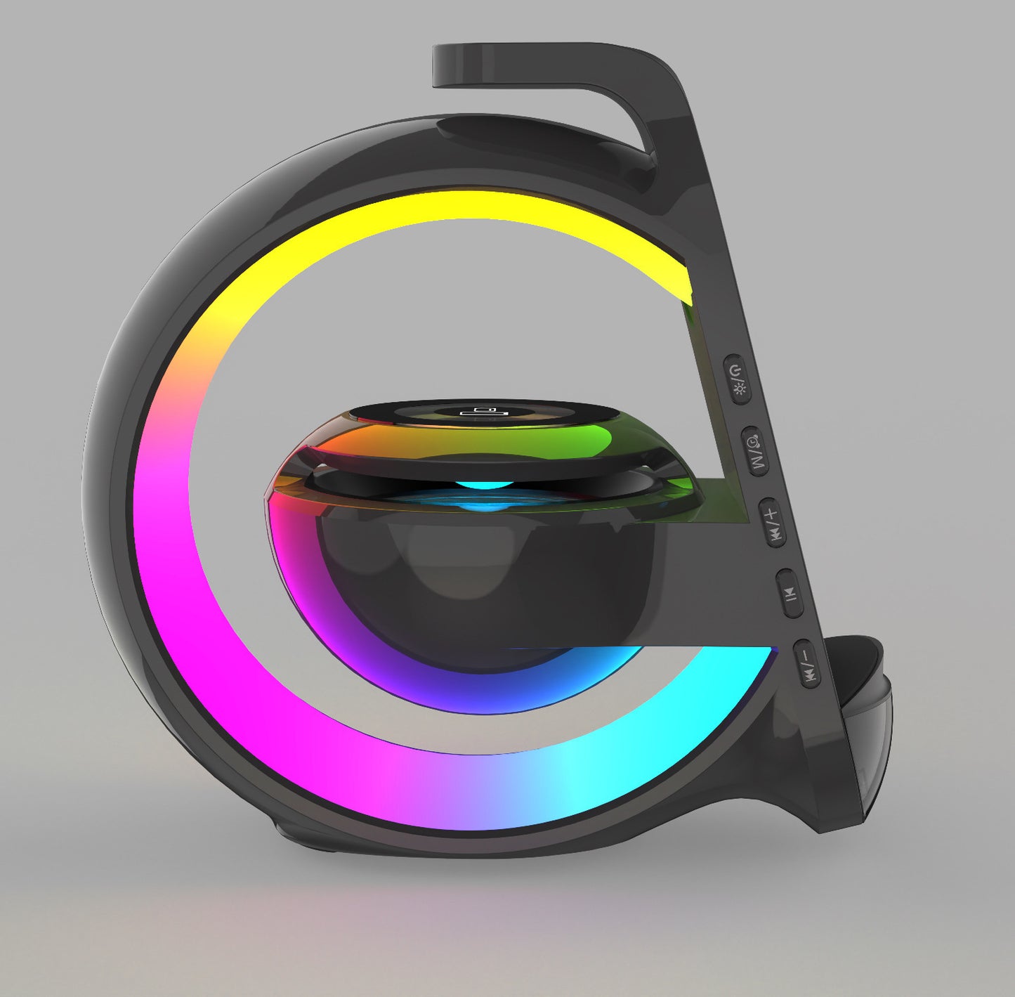 6-in-1 Bluetooth Speaker & Draadloze Oplader | Sfeerverlichting • Wekker • Microfoon
