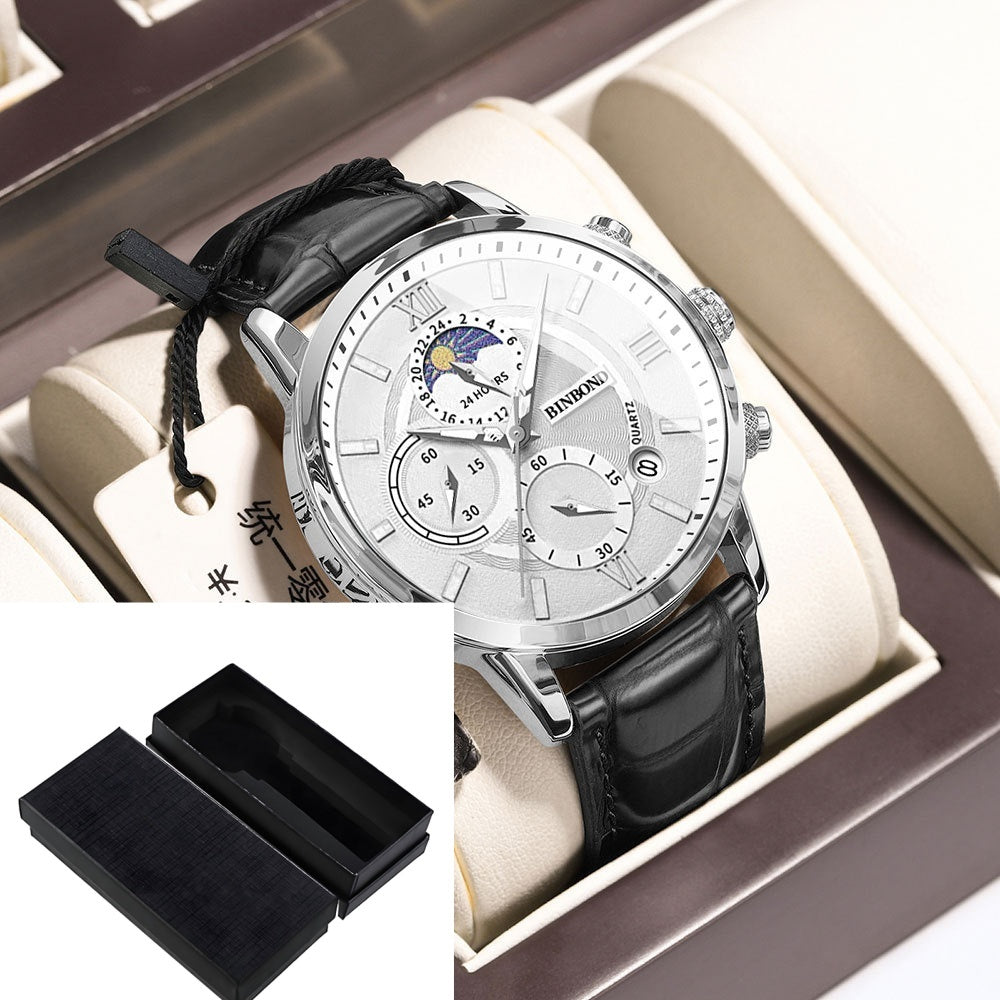 Luxe Multifunctionele Chronograaf Herenhorloge – Waterdicht Quartz Design | Stijlvolle Mode & Precisie