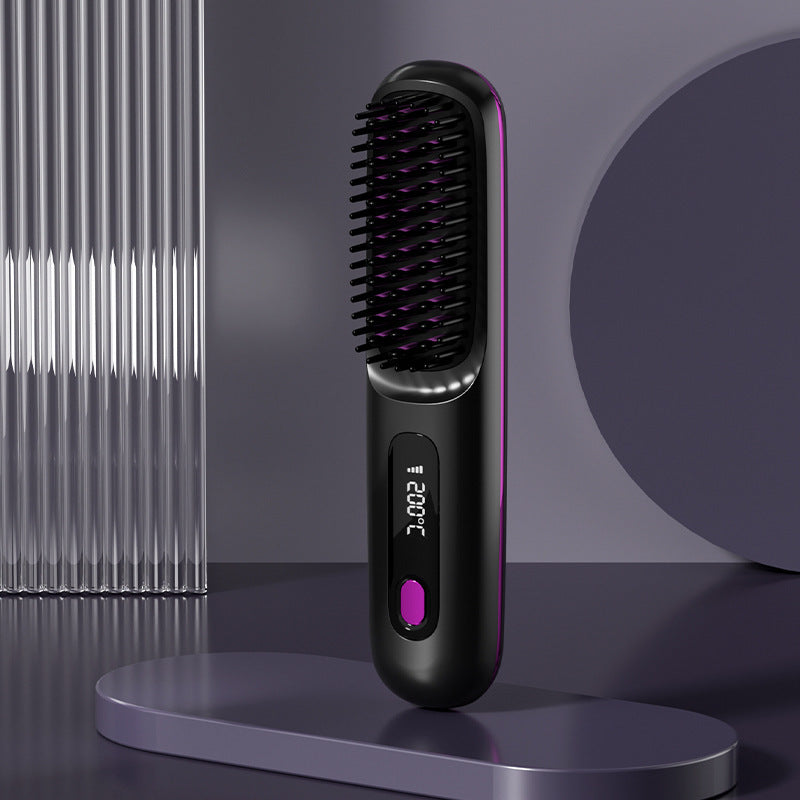 Draadloze 2-in-1 USB Stijl- en Krulborstel – 35 W, 3 Warmtestanden, Snelle OP-lading