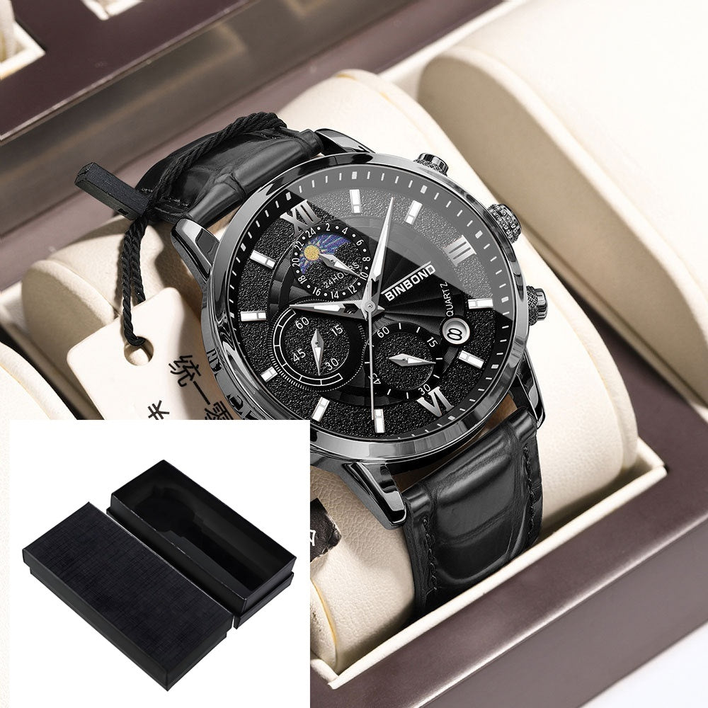 Luxe Multifunctionele Chronograaf Herenhorloge – Waterdicht Quartz Design | Stijlvolle Mode & Precisie