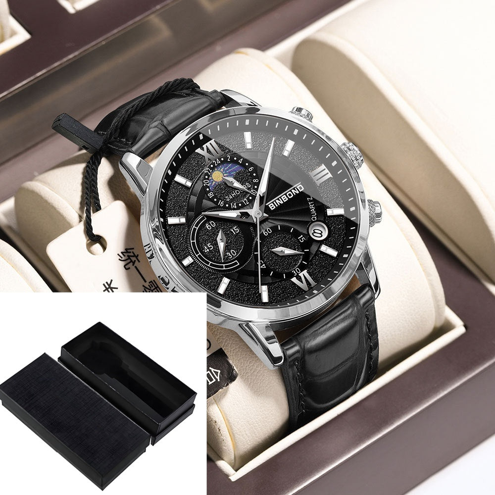 Luxe Multifunctionele Chronograaf Herenhorloge – Waterdicht Quartz Design | Stijlvolle Mode & Precisie