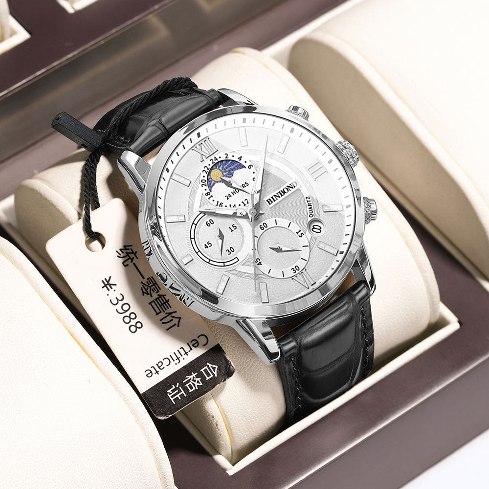 Luxe Multifunctionele Chronograaf Herenhorloge – Waterdicht Quartz Design | Stijlvolle Mode & Precisie