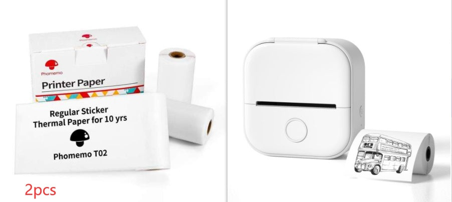 Draagbare Mini Thermische Label- & Fotoprinter – Bluetooth Inktloze Printer voor Studenten, Notities & Prijslabels