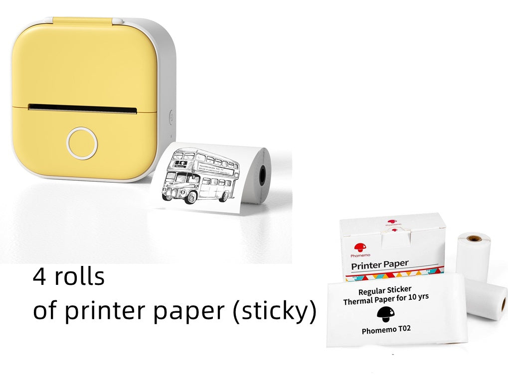 Draagbare Mini Thermische Label- & Fotoprinter – Bluetooth Inktloze Printer voor Studenten, Notities & Prijslabels