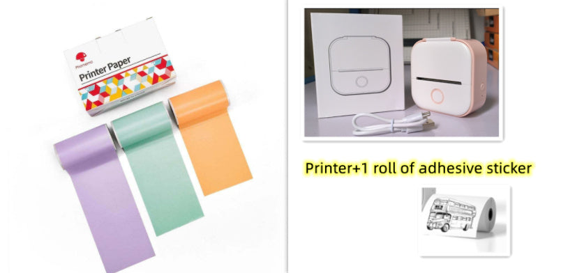 Draagbare Mini Thermische Label- & Fotoprinter – Bluetooth Inktloze Printer voor Studenten, Notities & Prijslabels