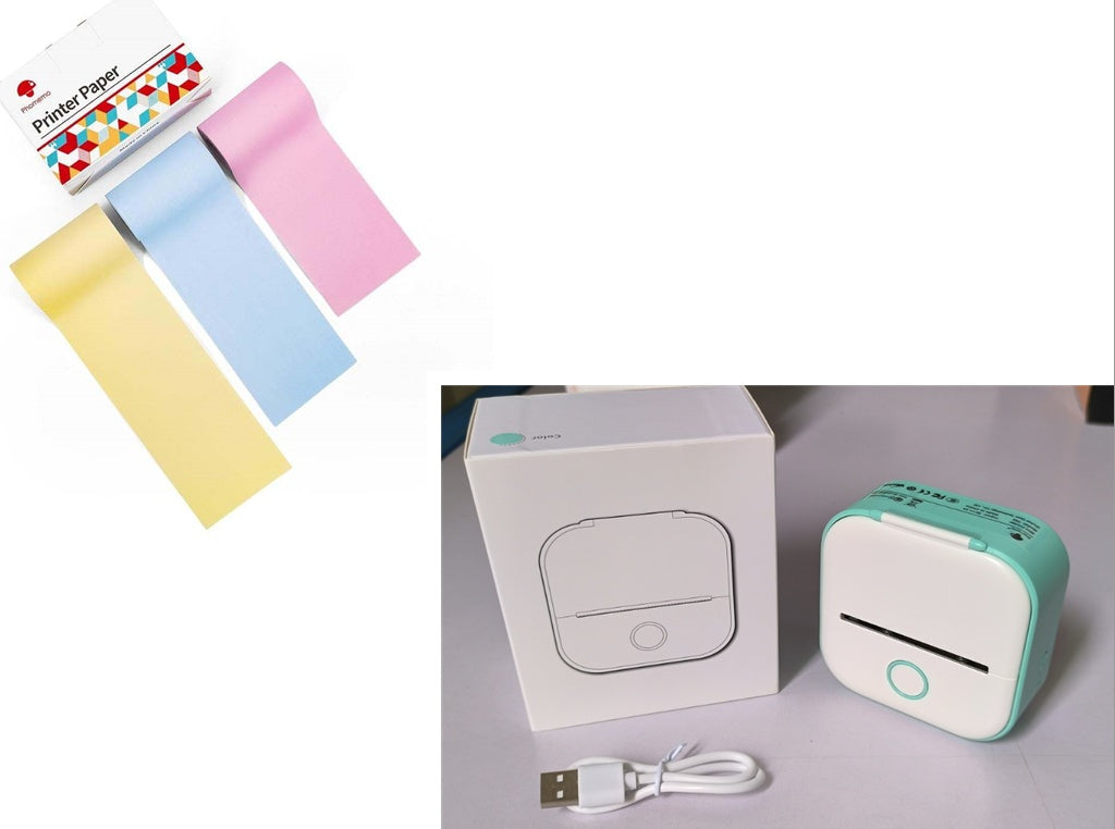 Draagbare Mini Thermische Label- & Fotoprinter – Bluetooth Inktloze Printer voor Studenten, Notities & Prijslabels