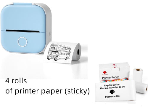 Draagbare Mini Thermische Label- & Fotoprinter – Bluetooth Inktloze Printer voor Studenten, Notities & Prijslabels
