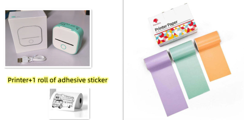 Draagbare Mini Thermische Label- & Fotoprinter – Bluetooth Inktloze Printer voor Studenten, Notities & Prijslabels