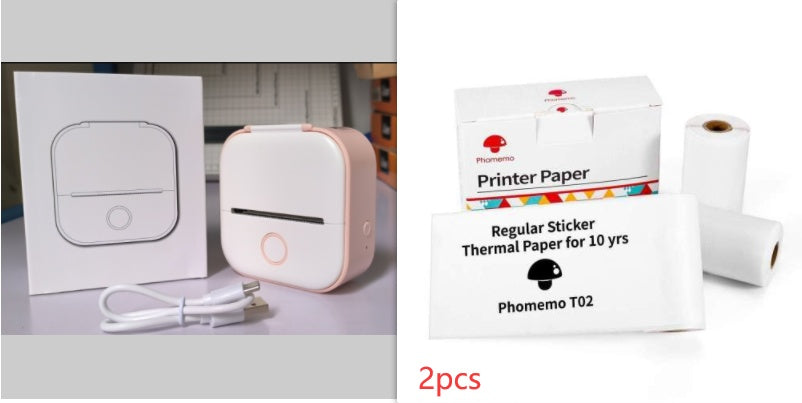 Draagbare Mini Thermische Label- & Fotoprinter – Bluetooth Inktloze Printer voor Studenten, Notities & Prijslabels