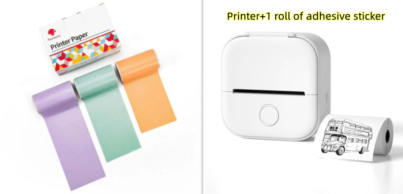 Draagbare Mini Thermische Label- & Fotoprinter – Bluetooth Inktloze Printer voor Studenten, Notities & Prijslabels