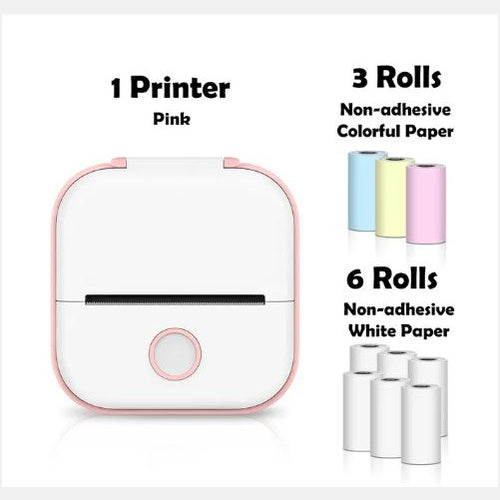 Draagbare Mini Thermische Label- & Fotoprinter – Bluetooth Inktloze Printer voor Studenten, Notities & Prijslabels