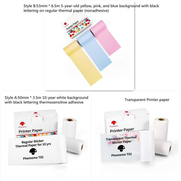 Draagbare Mini Thermische Label- & Fotoprinter – Bluetooth Inktloze Printer voor Studenten, Notities & Prijslabels
