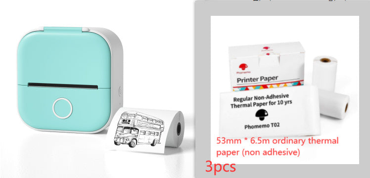 Draagbare Mini Thermische Label- & Fotoprinter – Bluetooth Inktloze Printer voor Studenten, Notities & Prijslabels