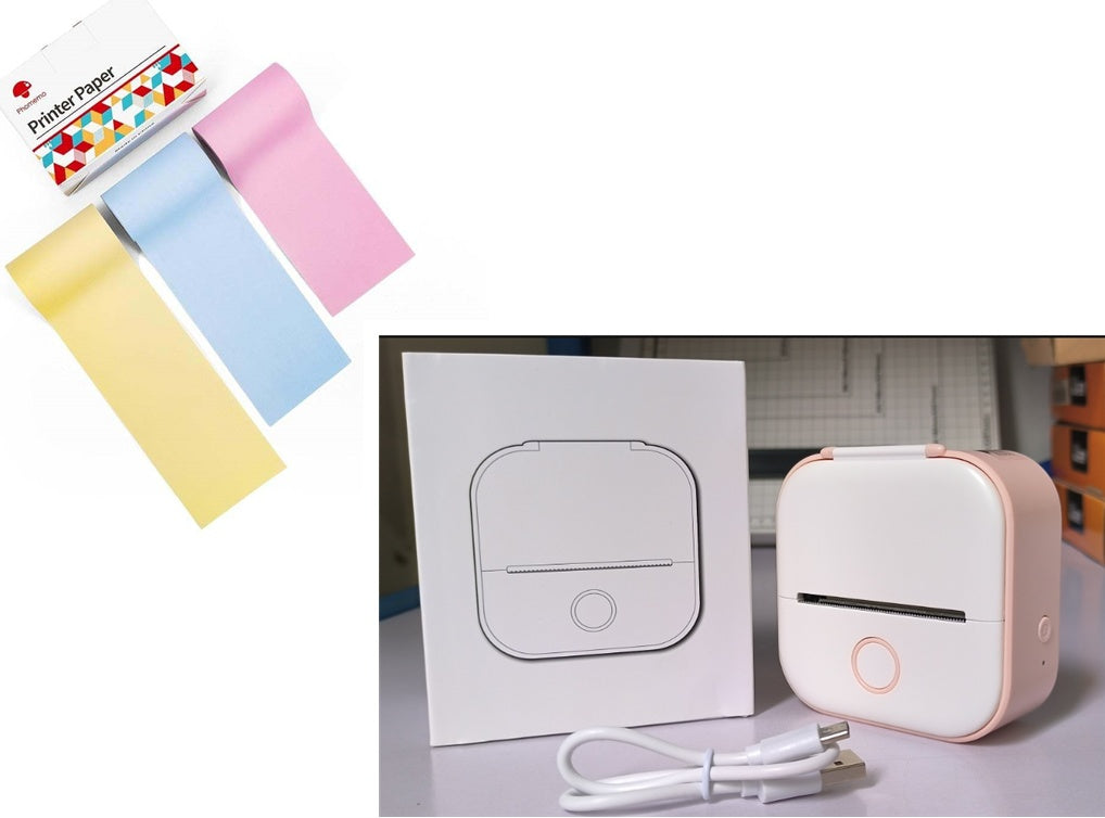 Draagbare Mini Thermische Label- & Fotoprinter – Bluetooth Inktloze Printer voor Studenten, Notities & Prijslabels